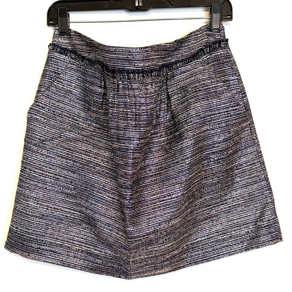 GAP Elegant Navy and Silver Women's Miniskirt